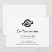 Nieuw adres gewijzigd met bedrijfslogo aankondiging (Voorkant / Achterkant)