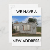 Nieuw adres Grappig dat we verhuisd zijn Aankondigingskaart (Voorkant / Achterkant)