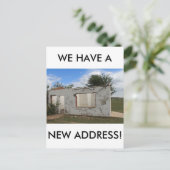 Nieuw adres Grappig dat we verhuisd zijn Aankondigingskaart (Staand voorkant)