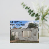Nieuw adres Grappig dat we verhuisd zijn Aankondigingskaart (Staand voorkant)