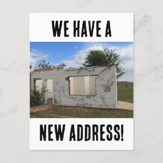 Nieuw adres Grappig dat we verhuisd zijn Briefkaart