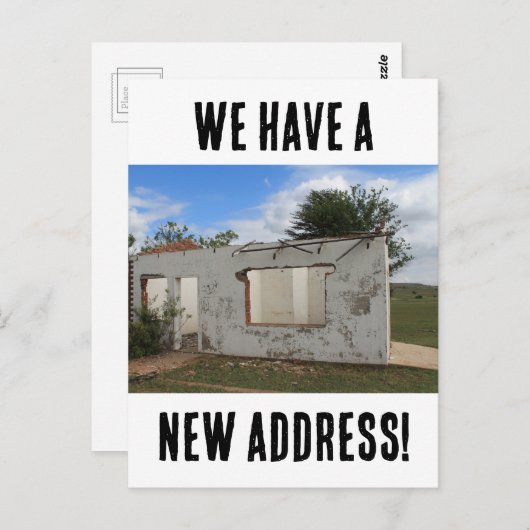 Nieuw adres Grappig dat we verhuisd zijn Briefkaart (Voorkant / Achterkant)