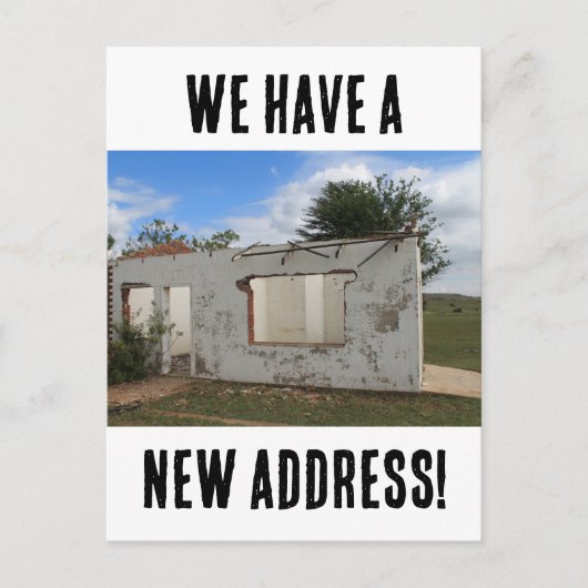 Nieuw adres Grappig dat we verhuisd zijn Briefkaart (Voorkant)