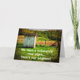Nieuw adres Grappig dat we verhuisden Aankondiging