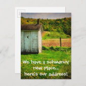 Nieuw adres Grappig dat we verhuisden Aankondigingskaart (Voorkant / Achterkant)