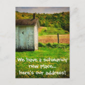 Nieuw adres Grappig dat we verhuisden Aankondigingskaart (Voorkant)