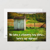 Nieuw adres Grappig dat we verhuisden Aankondigingskaart (Voorkant / Achterkant)