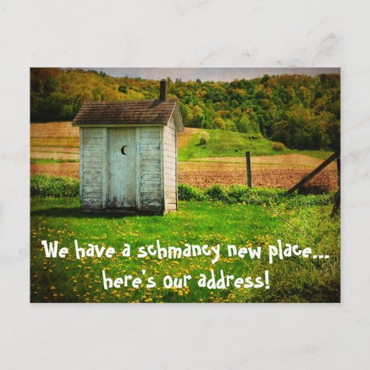 Nieuw adres Grappig dat we verhuisden Aankondigingskaart (Voorkant)
