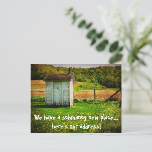 Nieuw adres Grappig dat we verhuisden Aankondigingskaart (Staand voorkant)