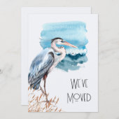Nieuw adres: Great Blue Heron Waterfront Moving Aankondiging (Voorkant / Achterkant)