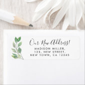 Nieuw Adres Greenery het Etiket van het Adres van  (Insitu)