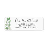 Nieuw Adres Greenery het Etiket van het Adres van  (Voorkant)