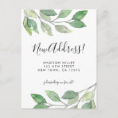 Nieuw adres Greenery Moving Aankondiging Briefkaar (Voorkant)