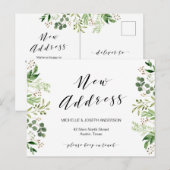 Nieuw Adres, Greenery Moving Announcement Briefkaa Briefkaart (Voorkant / Achterkant)