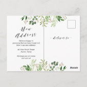 Nieuw Adres, Greenery Moving Announcement Briefkaa Briefkaart (Achterkant)