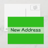 Nieuw adres groen aankondigingskaart (Voorkant / Achterkant)