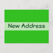 Nieuw adres groen aankondigingskaart (Voorkant)