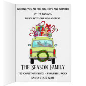 Nieuw adres Groene auto met kerstcadeaus (Binnen (Rechts))