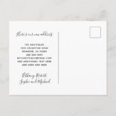 Nieuw Adres Groene Eucalyptus Botanische Beweging Aankondigingskaart (Achterkant)