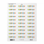 Nieuw adres handbeschilderd het etiket van de wate (Full Sheet)