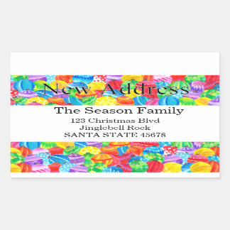 Nieuw Adres handgeschilderde waterverf sticker