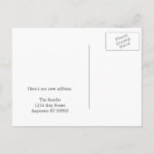 Nieuw adres heeft een grappige adreswijziging vero aankondigingskaart (Achterkant)