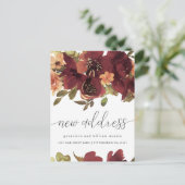 Nieuw adres Herfst Botanische adreswijziging Aankondigingskaart (Staand voorkant)