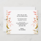 Nieuw adres Herfst Kleuren Bloemen Bewegen Aankondiging (Achterkant)