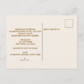 Nieuw adres Herfst verplaatsen Aankondigingskaart (Achterkant)