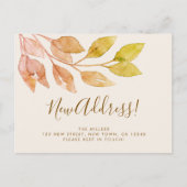 Nieuw adres Herfst verplaatsen Aankondigingskaart (Voorkant)