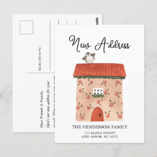 Nieuw Adres het Nieuwe Briefkaart van de Aankondig