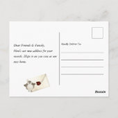 Nieuw Adres het Nieuwe Briefkaart van de Aankondig (Achterkant)