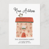 Nieuw Adres het Nieuwe Briefkaart van de Aankondig (Voorkant)