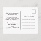 Nieuw Adres het Rustische Bos van de Waterverf Briefkaart (Achterkant)