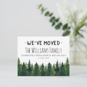 Nieuw Adres het Rustische Bos van de Waterverf Briefkaart (Staand voorkant)