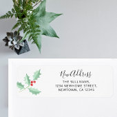 Nieuw Adres Holly Return-adres Etiket