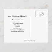 Nieuw adres Home of Business Postcard Aankondigingskaart (Achterkant)