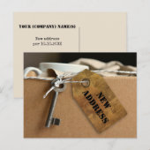 Nieuw adres Home of Business Postcard Aankondigingskaart (Voorkant / Achterkant)