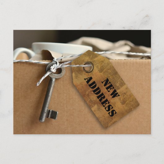 Nieuw adres Home of Business Postcard Aankondigingskaart (Voorkant)