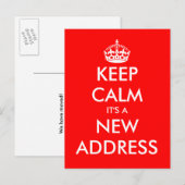 Nieuw adres houdt rustig bewegende briefkaarten (Voorkant / Achterkant)