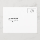 Nieuw adres houdt rustig bewegende briefkaarten (Achterkant)