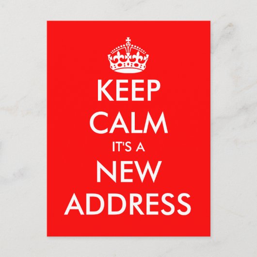 Nieuw adres houdt rustig bewegende briefkaarten (Voorkant)