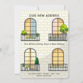 Nieuw adres Housewarming nieuwe woonramen Aankondiging (Voorkant)