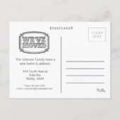 Nieuw adres Huis huis Foto Briefkaart (Achterkant)