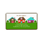 Nieuw adres HUIS retour adres label (Voorkant)