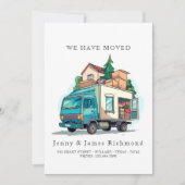 Nieuw adres Ik vrachtwagen verhuizen naar huis Aankondiging (Voorkant)