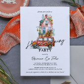 Nieuw adres in Auto Verhuizen Huis Warming Party Kaart