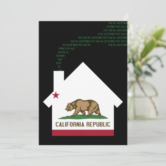 nieuw adres in californië aankondiging (Staand voorkant)