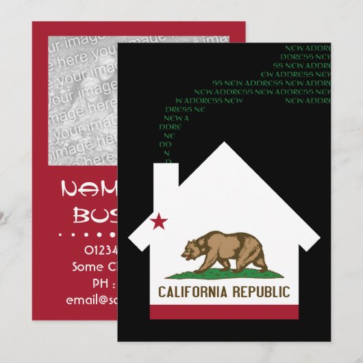 nieuw adres in californië aankondiging (Voorkant / Achterkant)