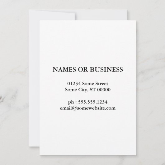 nieuw adres in californië aankondiging (Achterkant)